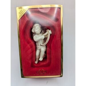 Vintage Lenox Cherub with Harp 2001 Annual Christmas Ornament Holiday Decoration